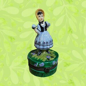 Vintage Hinged Jewelry Trinket Box
